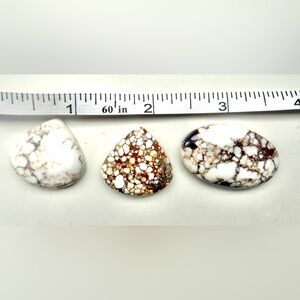 NIB 3 Flatback Wild Horse Cabochon Purple Tear & Oval Gemstones Crystal Jewelry!